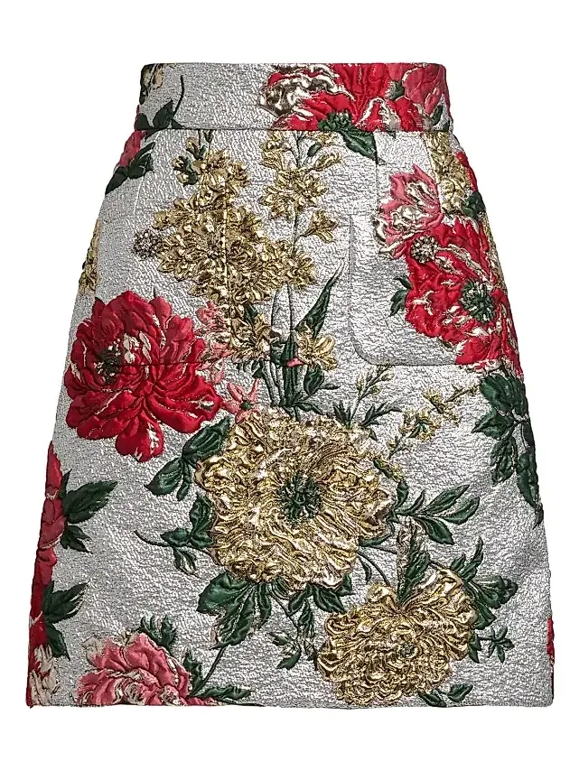 Dolce & Gabbana Women's Floral Brocade Miniskirt