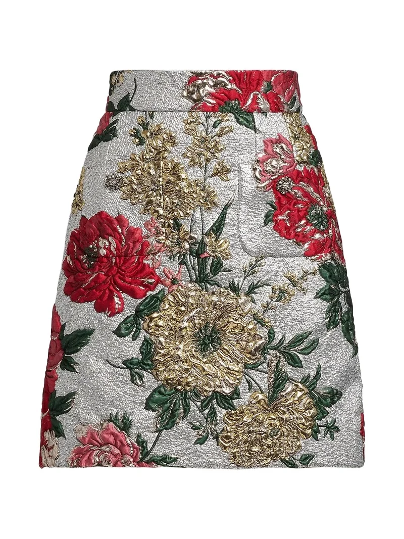 Dolce & Gabbana Women's Floral Brocade Miniskirt