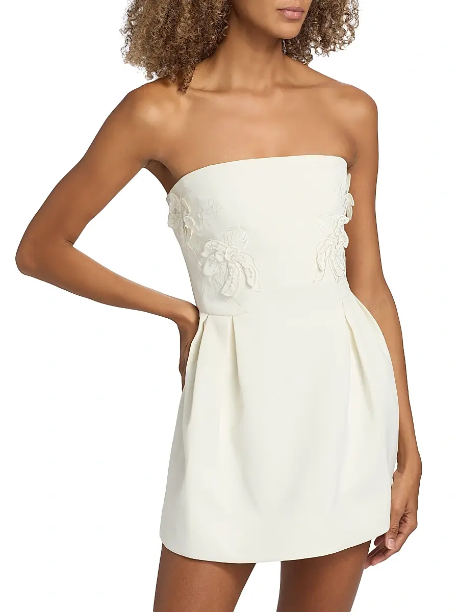 Ramy Brook Women's Lily Appliquéd Strapless Minidress | Thumbnail 3 Ramy Brook Women's Lily Appliquéd Strapless Minidress | Thumbnail 3