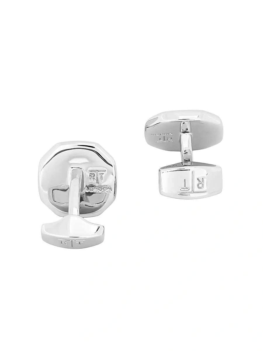 Tateossian Men's Blue Enamel & Bronze-Plated Cufflinks - Blue | Thumbnail 2