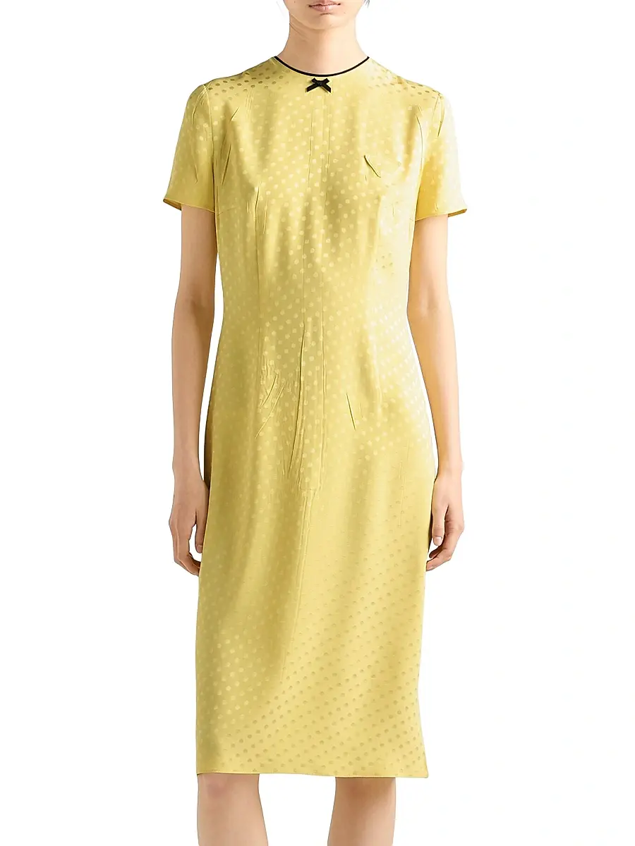 Prada Women's Polka-Dot Satin Dress | Thumbnail 2