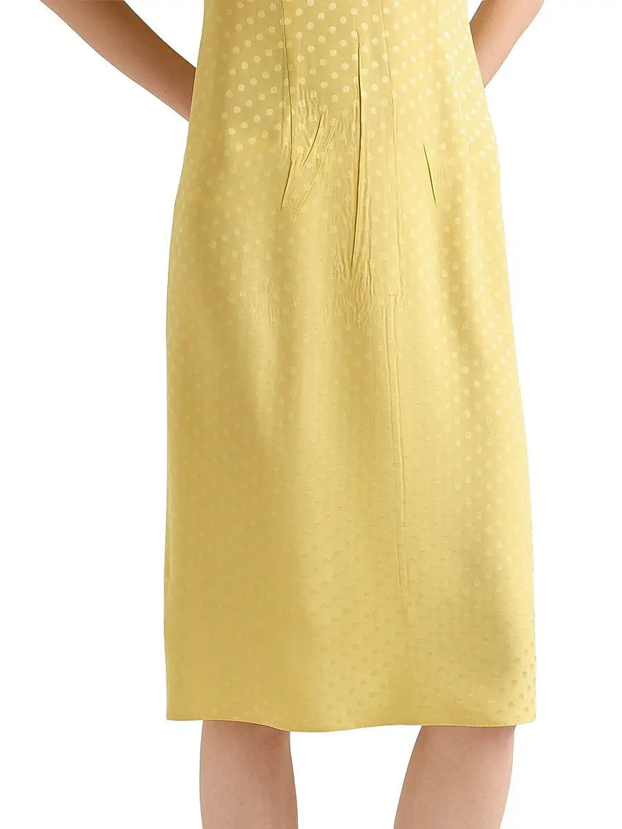 Prada Women's Polka-Dot Satin Dress | Thumbnail 4