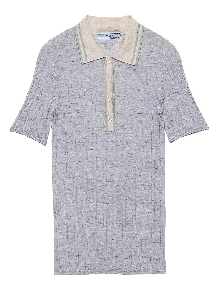 Women's Cashmere, Silk and Linen Polo Sweater