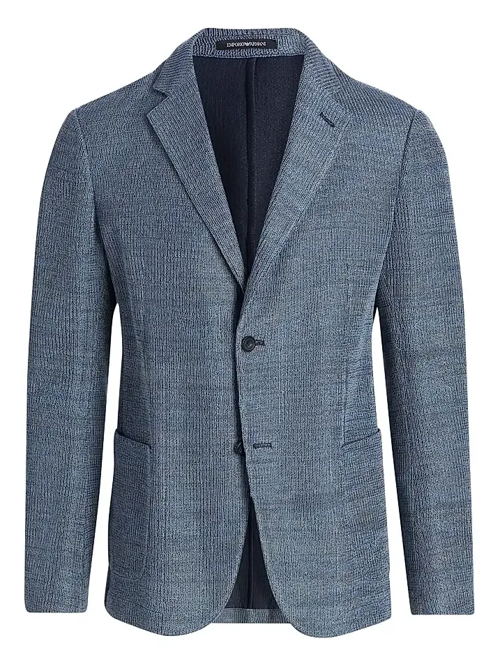 Emporio Armani Men's Honeycomb Knit Cotton Sport Coat