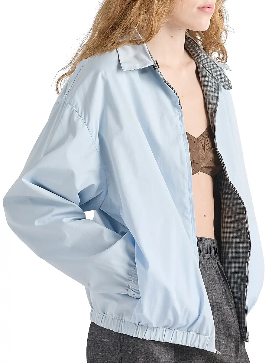 Prada Women's Checked Poplin Jacket | Thumbnail 3