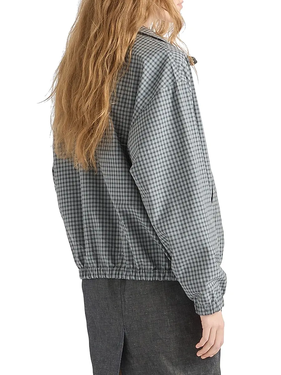 Prada Women's Checked Poplin Jacket | Thumbnail 4