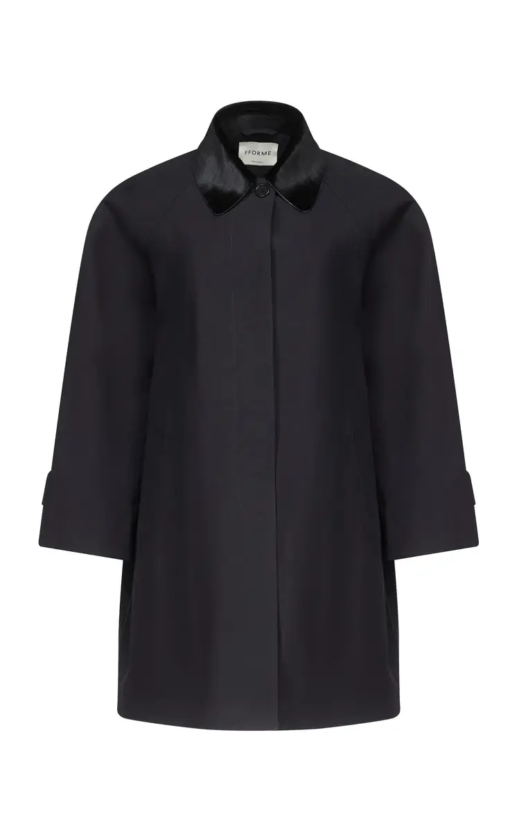 FFORME Agnes Linen-Cotton A-Line Car Coat
