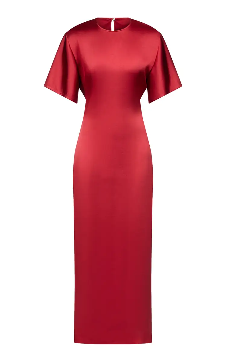 FFORME Imogen Seamless Satin Maxi T-Shirt Dress