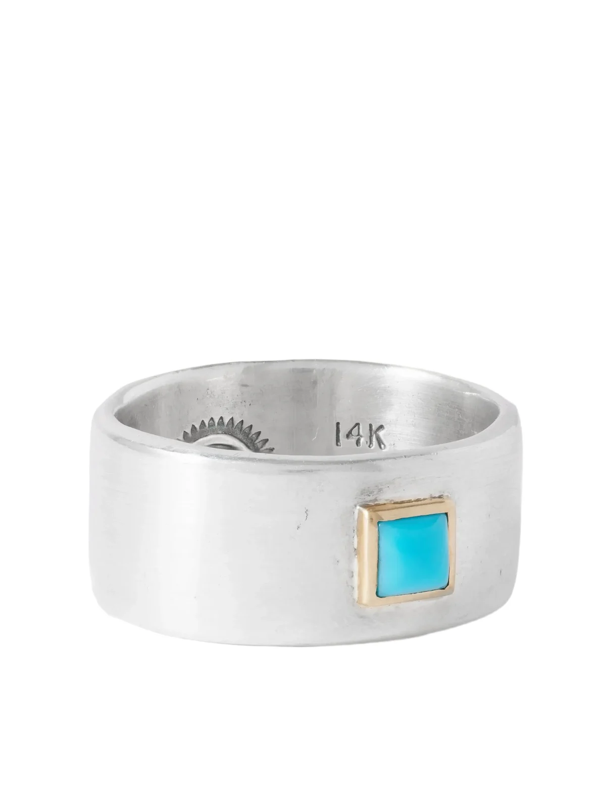 Azul Sterling Silver, 14-Karat Gold and Turquoise Ring - Men Azul Sterling Silver, 14-Karat Gold and Turquoise Ring - Men