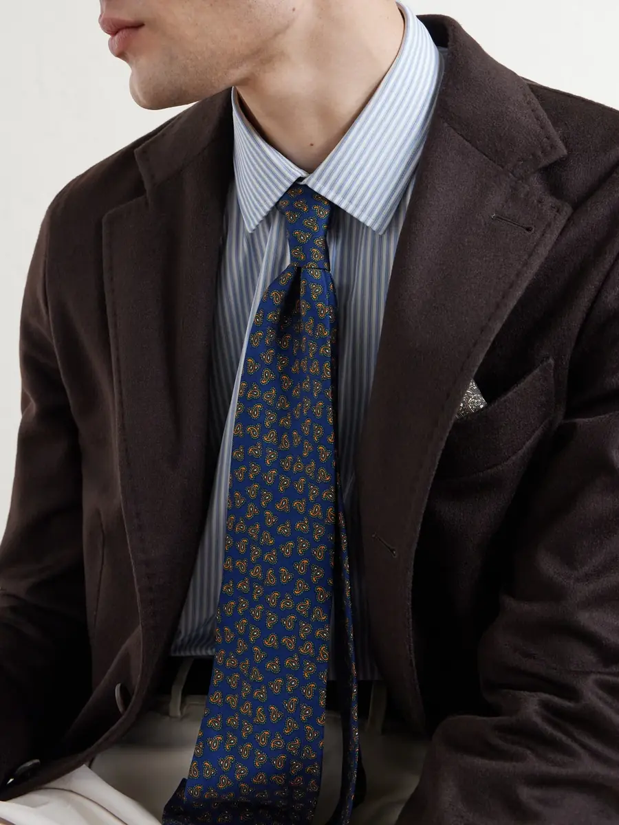 Rubinacci 9cm Printed Silk-Twill Tie - Men | Thumbnail 3 Rubinacci 9cm Printed Silk-Twill Tie - Men | Thumbnail 3