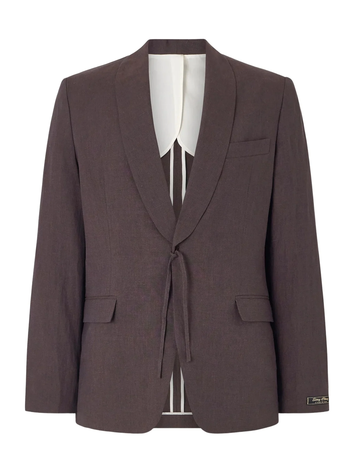 Shinji Shawl-Collar Linen Suit Jacket - Men Shinji Shawl-Collar Linen Suit Jacket - Men