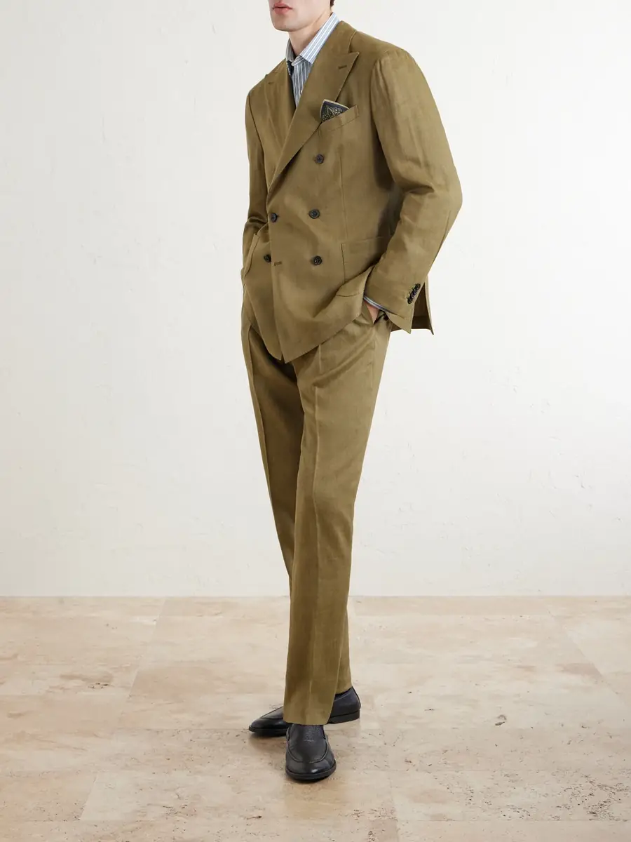 Boglioli Wool and Linen-Blend Straight Leg Trousers - Men | Thumbnail 2