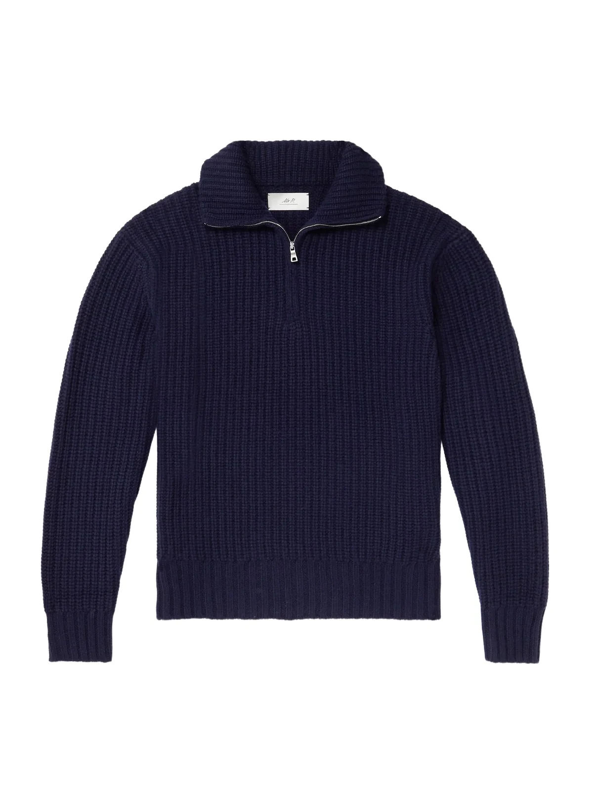 Ribbed Wool and Cashmere-Blend Half-Zip Sweater - Men