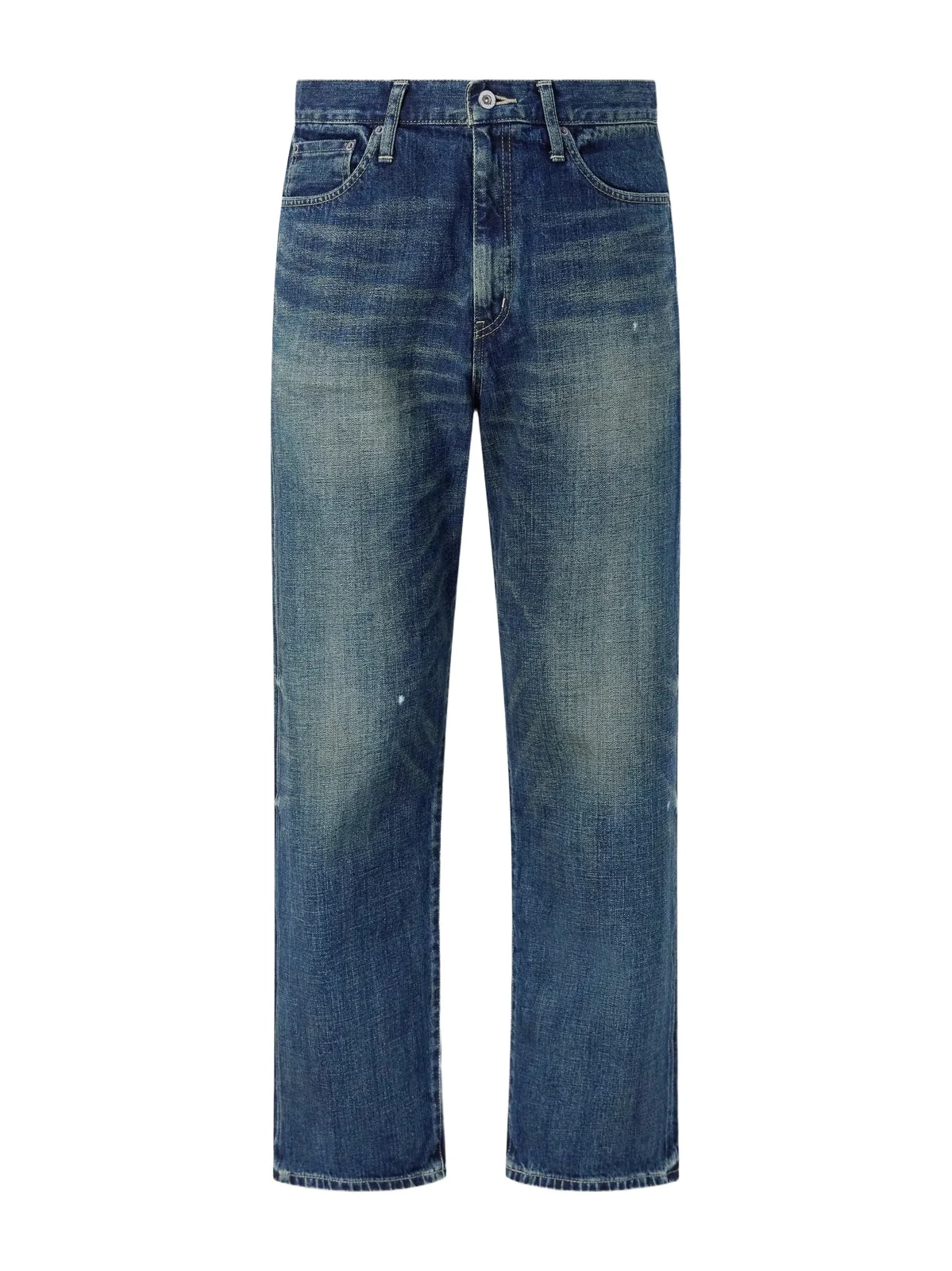 Washed Straight-Leg Jeans - Men Washed Straight-Leg Jeans - Men