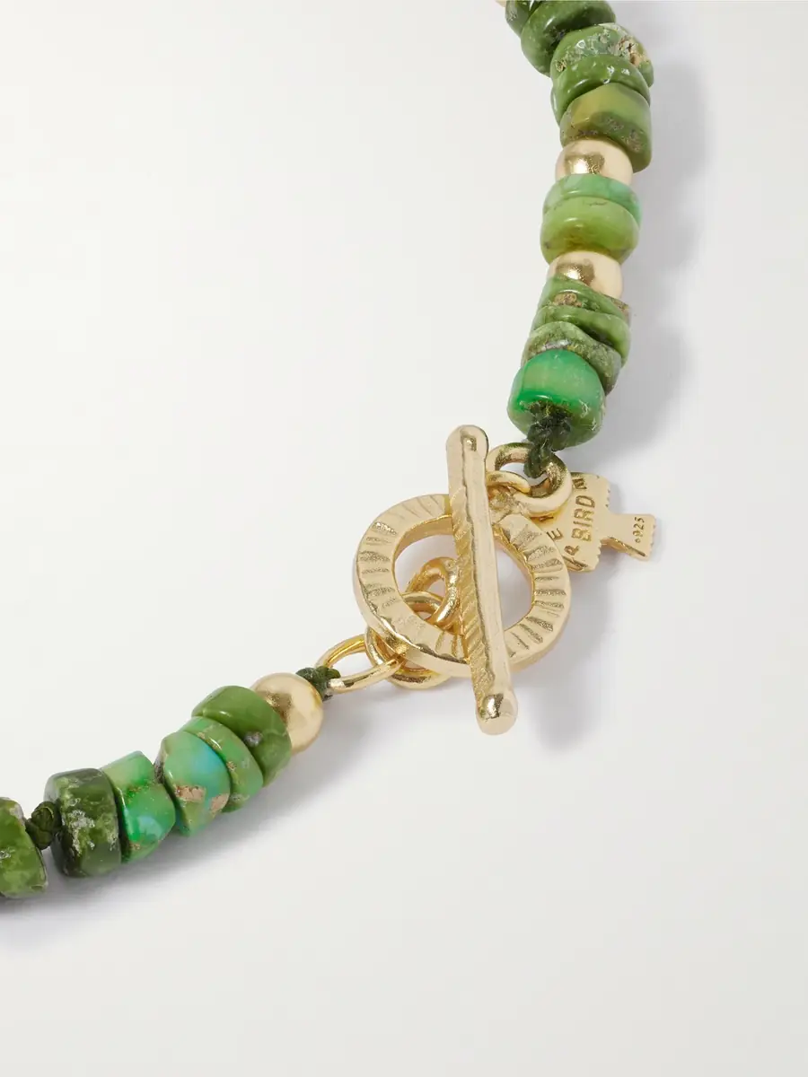 Peyote Bird Yokai Sonoran Gold-Plated Turquoise Beaded Bracelet - Men | Thumbnail 3