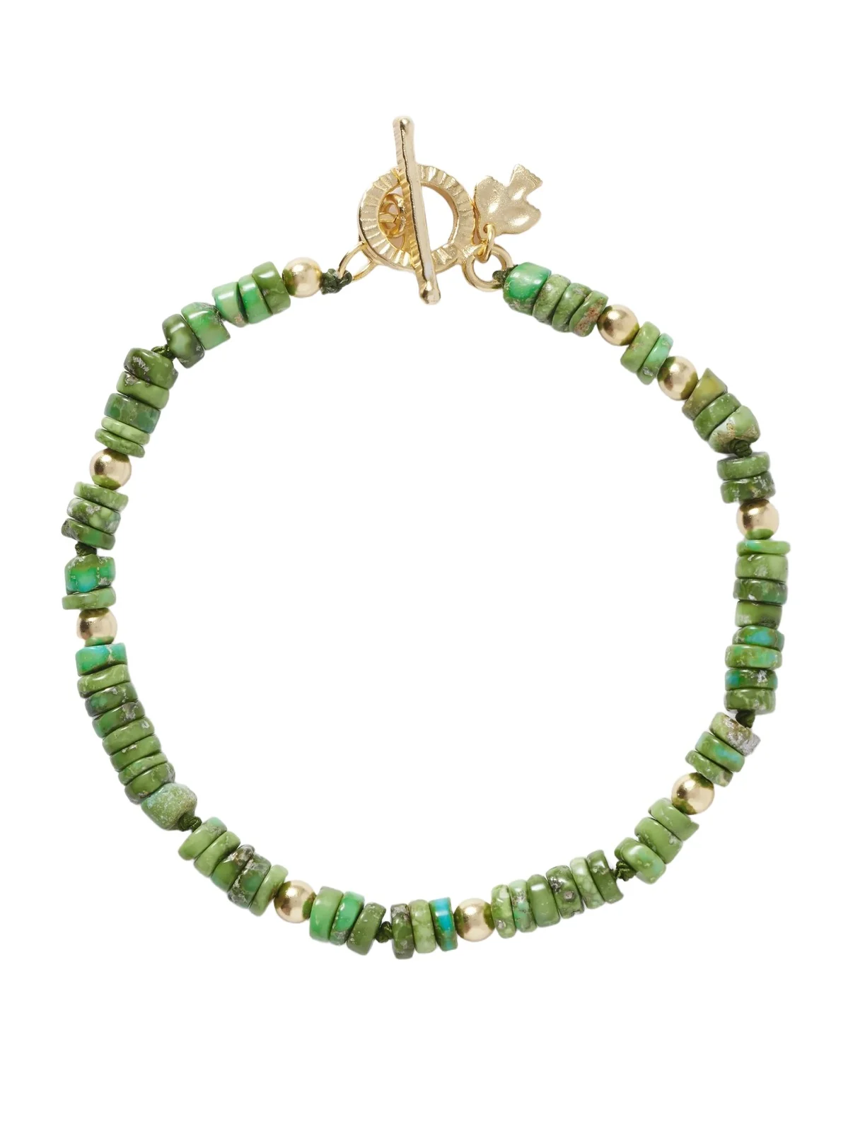 Yokai Sonoran Gold-Plated Turquoise Beaded Bracelet - Men Yokai Sonoran Gold-Plated Turquoise Beaded Bracelet - Men