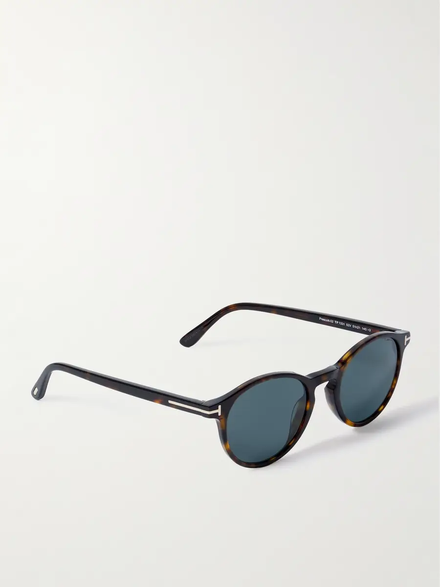 Tom Ford Prescott Round-Frame Tortoiseshell Acetate Sunglasses - Men | Thumbnail 3 Tom Ford Prescott Round-Frame Tortoiseshell Acetate Sunglasses - Men | Thumbnail 3