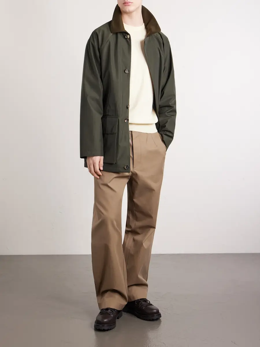 Loro Piana Horsey Leather-Trimmed Storm System® Tech-Shell Field Jacket - Men | Thumbnail 2 Loro Piana Horsey Leather-Trimmed Storm System® Tech-Shell Field Jacket - Men | Thumbnail 2