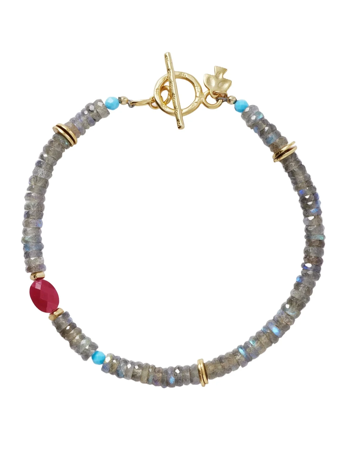 Ember Gold-Plated Multi-Stone Beaded Bracelet - Men