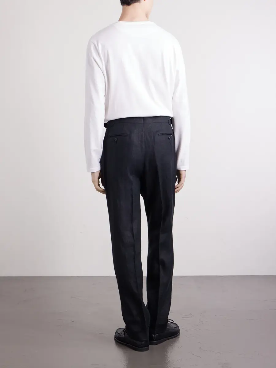 Saman Amel Amie Straight-Leg Linen Suit Trousers - Men | Thumbnail 4 Saman Amel Amie Straight-Leg Linen Suit Trousers - Men | Thumbnail 4