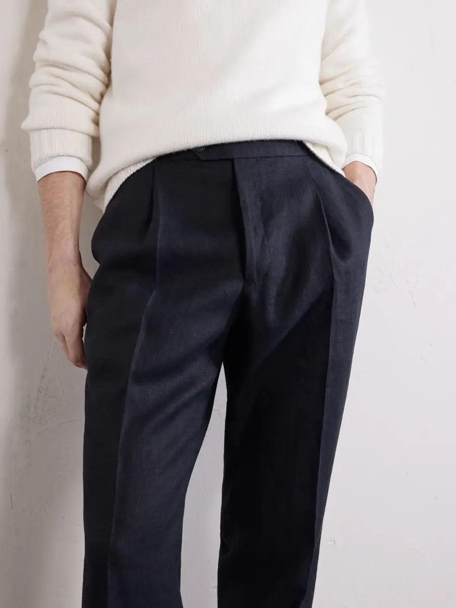 Saman Amel Amie Straight-Leg Linen Suit Trousers - Men | Thumbnail 5 Saman Amel Amie Straight-Leg Linen Suit Trousers - Men | Thumbnail 5