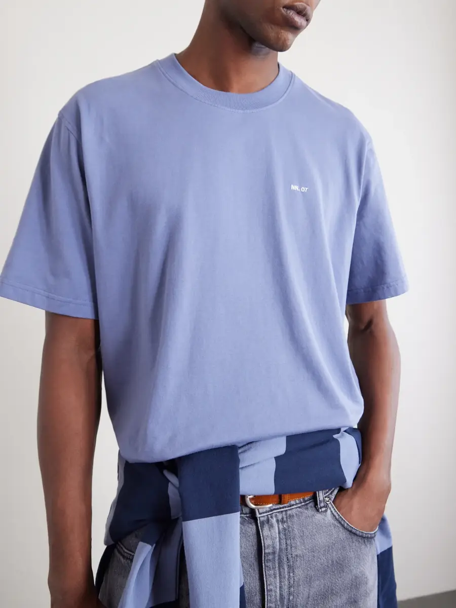 NN07 Logo-Embroidered Pima Cotton-Jersey T-Shirt - Men | Thumbnail 5 NN07 Logo-Embroidered Pima Cotton-Jersey T-Shirt - Men | Thumbnail 5