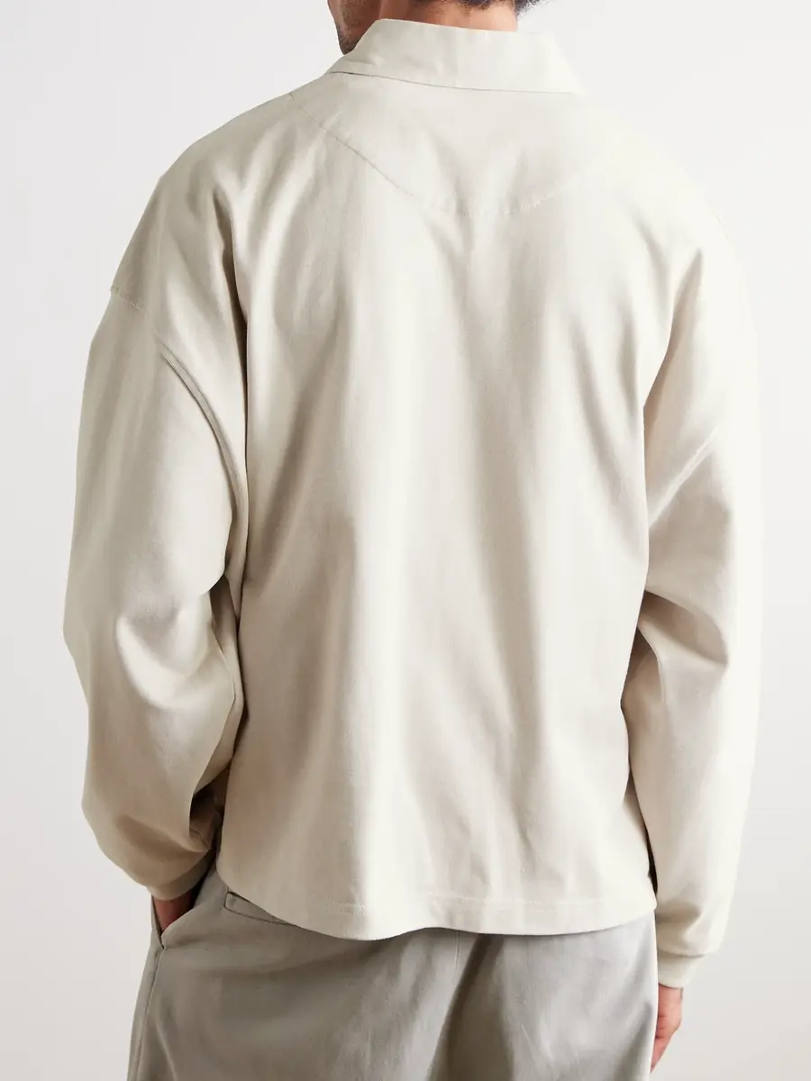 AGOLDE Darius Cotton-Jersey Half-Zip Polo Shirt - Men | Thumbnail 4 AGOLDE Darius Cotton-Jersey Half-Zip Polo Shirt - Men | Thumbnail 4