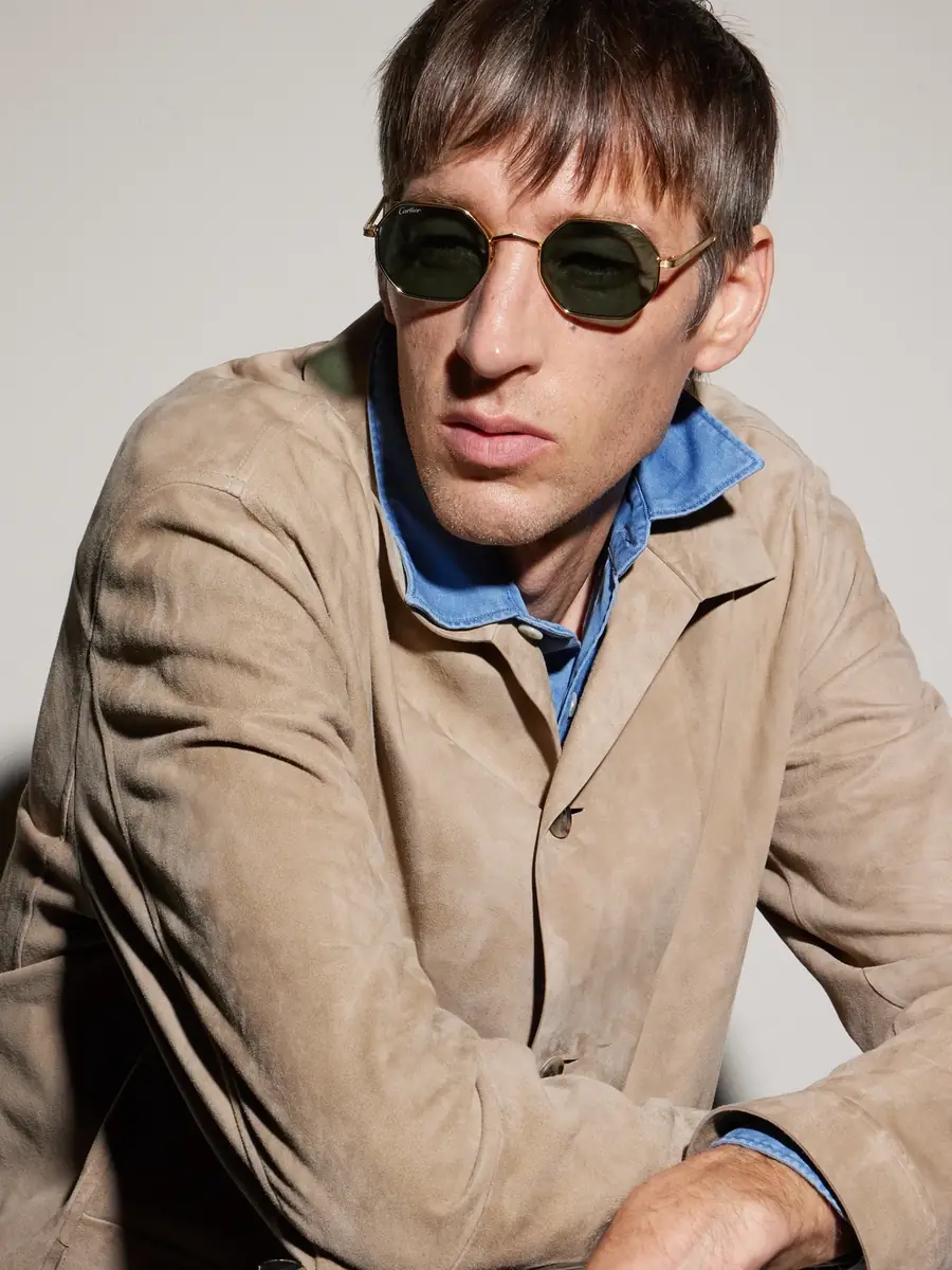 Cartier Eyewear Signature C Geometric Round-Frame Gold-Tone Titanium Sunglasses - Men | Thumbnail 2