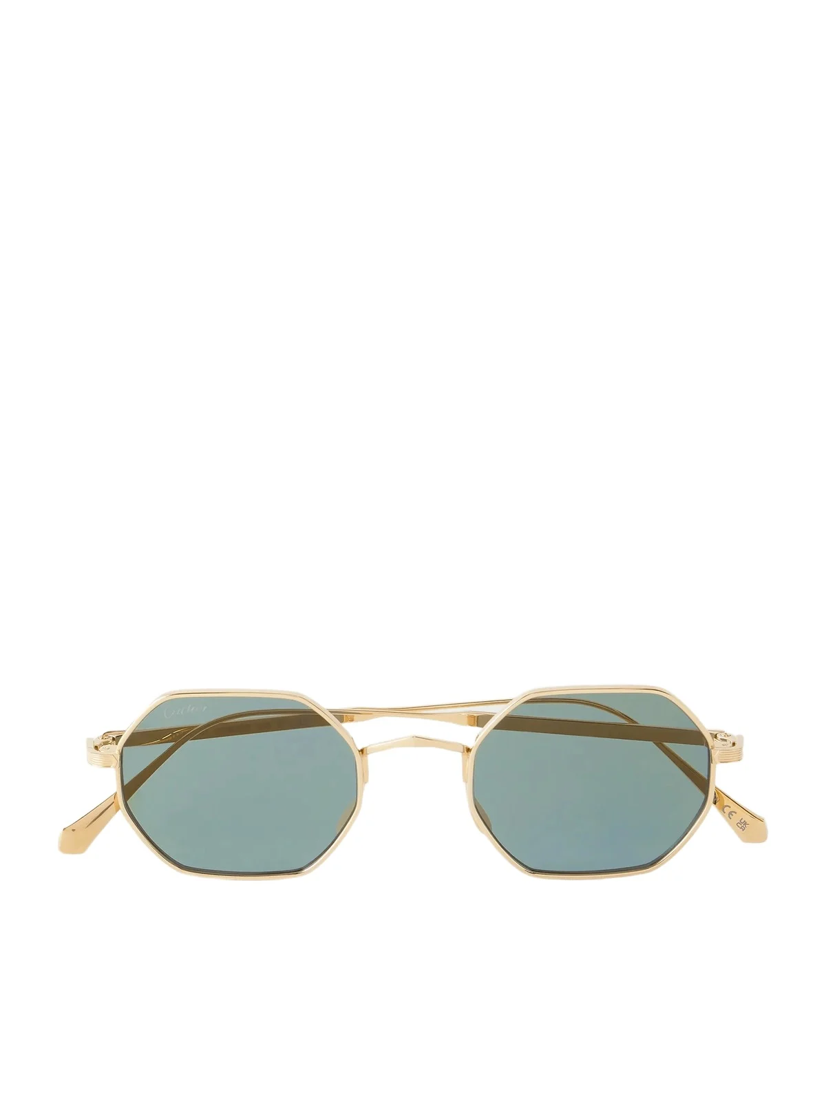 Cartier Eyewear Signature C Geometric Round-Frame Gold-Tone Titanium Sunglasses - Men