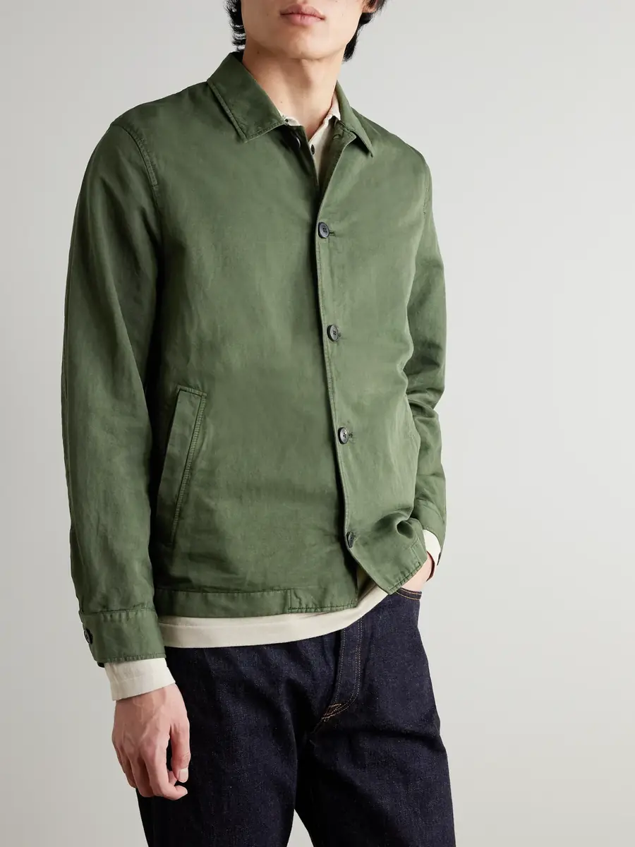 Sunspel Cotton and Linen-Blend Jacket - Men | Thumbnail 3 Sunspel Cotton and Linen-Blend Jacket - Men | Thumbnail 3