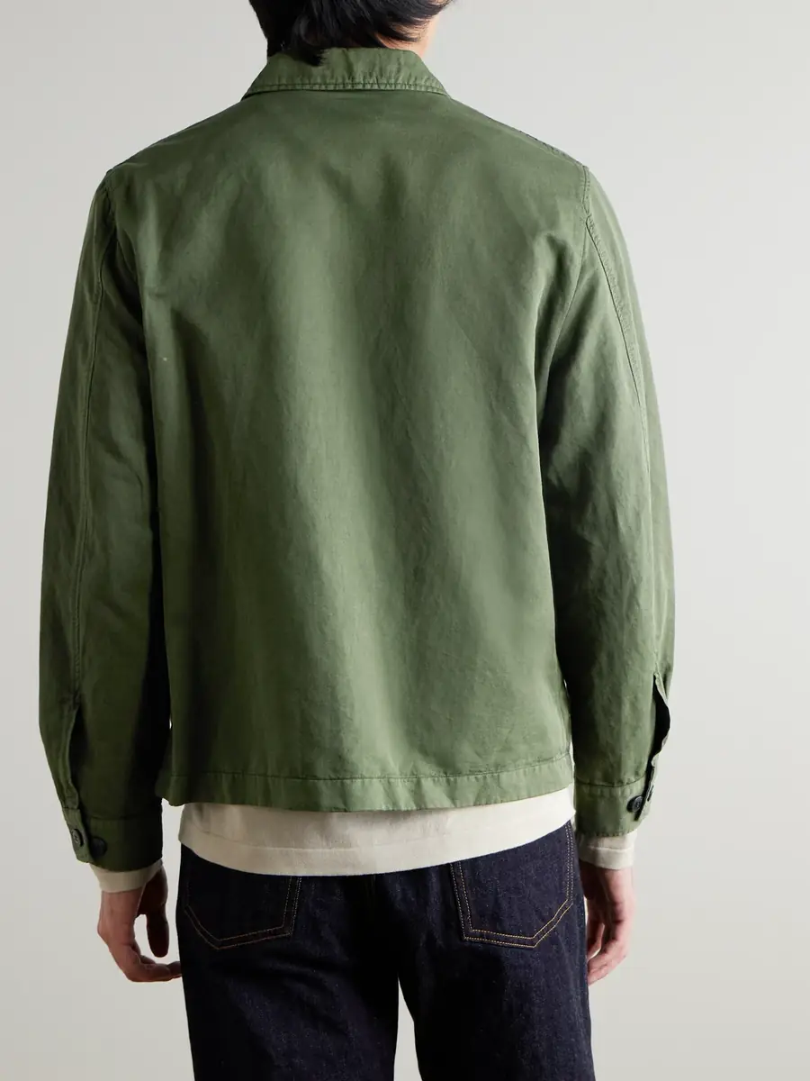 Sunspel Cotton and Linen-Blend Jacket - Men | Thumbnail 4 Sunspel Cotton and Linen-Blend Jacket - Men | Thumbnail 4