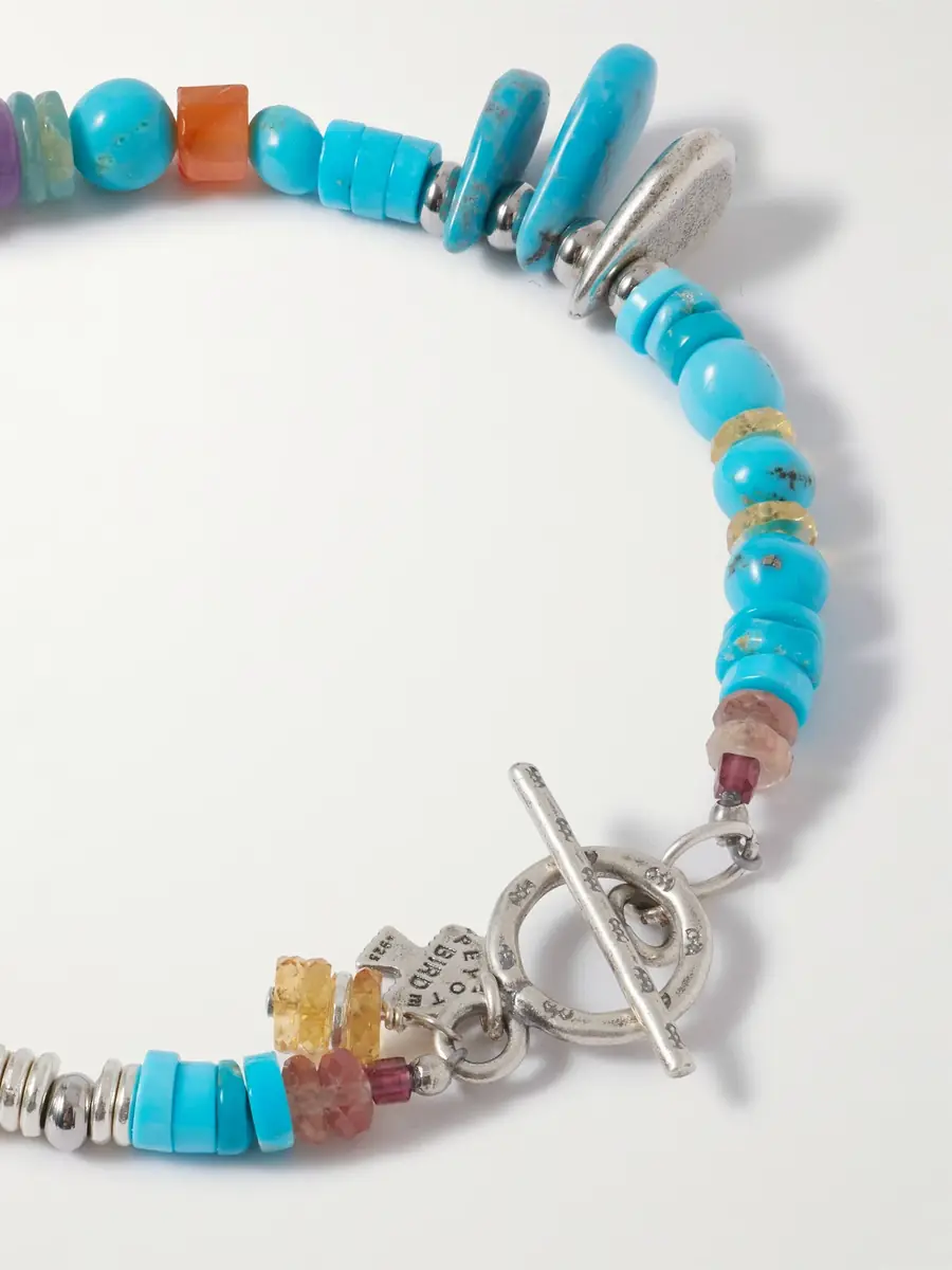Peyote Bird Playa Sterling Silver Multi-Stone Beaded Bracelet - Men | Thumbnail 3 Peyote Bird Playa Sterling Silver Multi-Stone Beaded Bracelet - Men | Thumbnail 3
