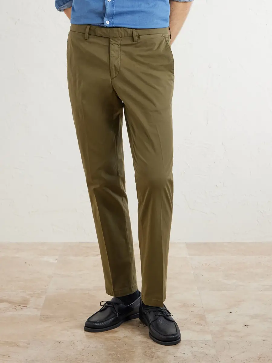 Boglioli Straight-Leg Cotton-Blend Trousers - Men | Thumbnail 3