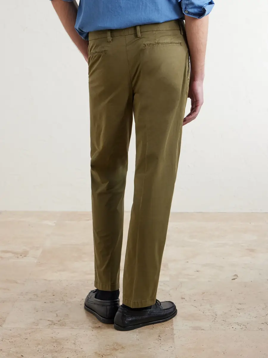 Boglioli Straight-Leg Cotton-Blend Trousers - Men | Thumbnail 4