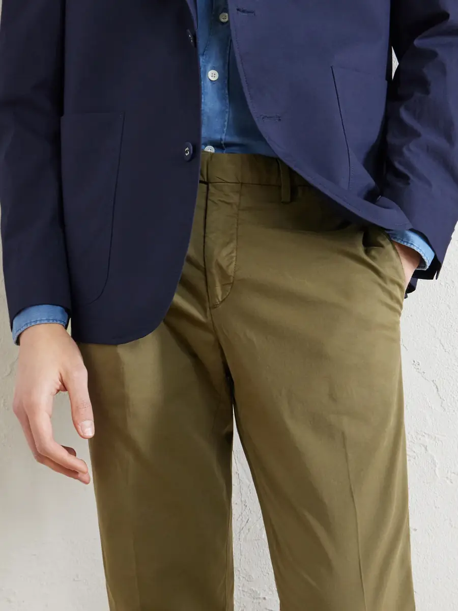Boglioli Straight-Leg Cotton-Blend Trousers - Men | Thumbnail 6
