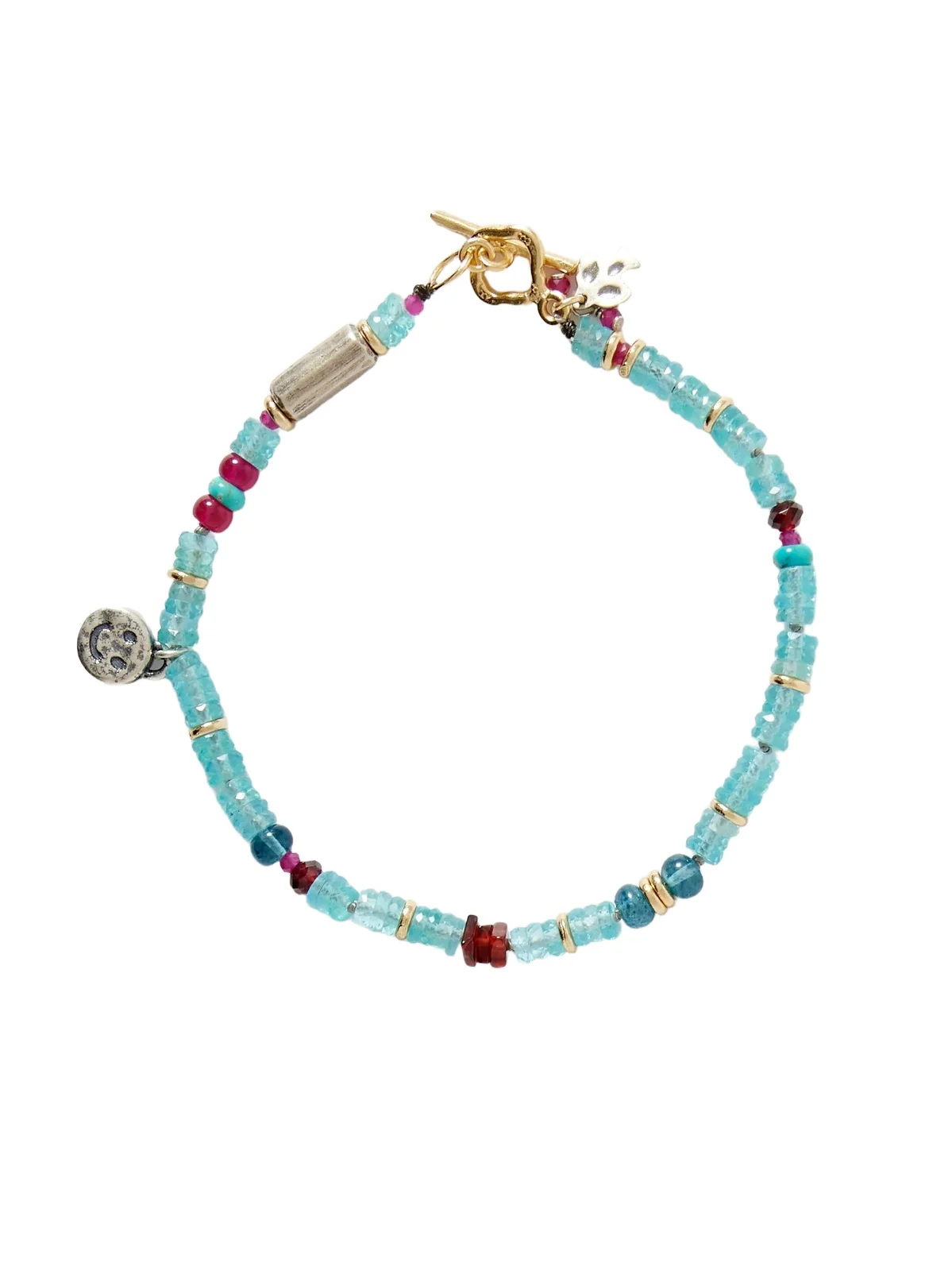 Peyote Bird Daytrip Gold-Plated and Sterling Silver Multi-Stone Beaded Bracelet - Men