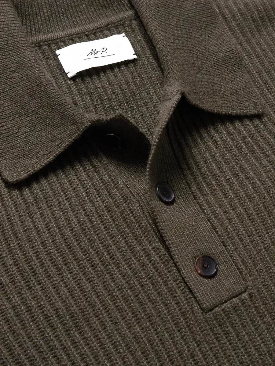 MR P. Ribbed Cashmere Polo Shirt - Men | Thumbnail 5