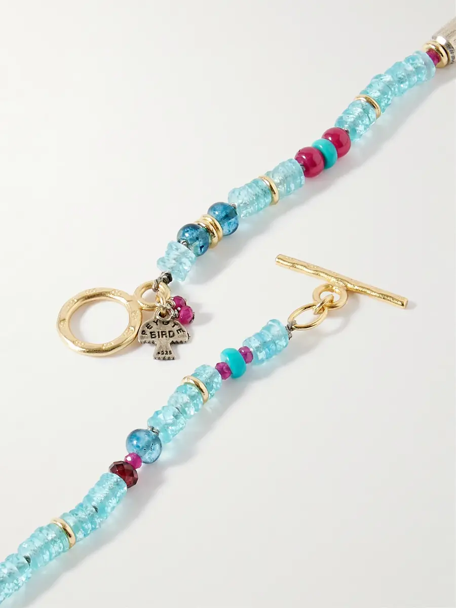 Peyote Bird Daytrip Gold-Plated and Sterling Silver Multi-Stone Beaded Necklace - Men | Thumbnail 3 Peyote Bird Daytrip Gold-Plated and Sterling Silver Multi-Stone Beaded Necklace - Men | Thumbnail 3