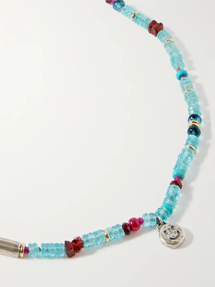 Peyote Bird Daytrip Gold-Plated and Sterling Silver Multi-Stone Beaded Necklace - Men | Thumbnail 4 Peyote Bird Daytrip Gold-Plated and Sterling Silver Multi-Stone Beaded Necklace - Men | Thumbnail 4