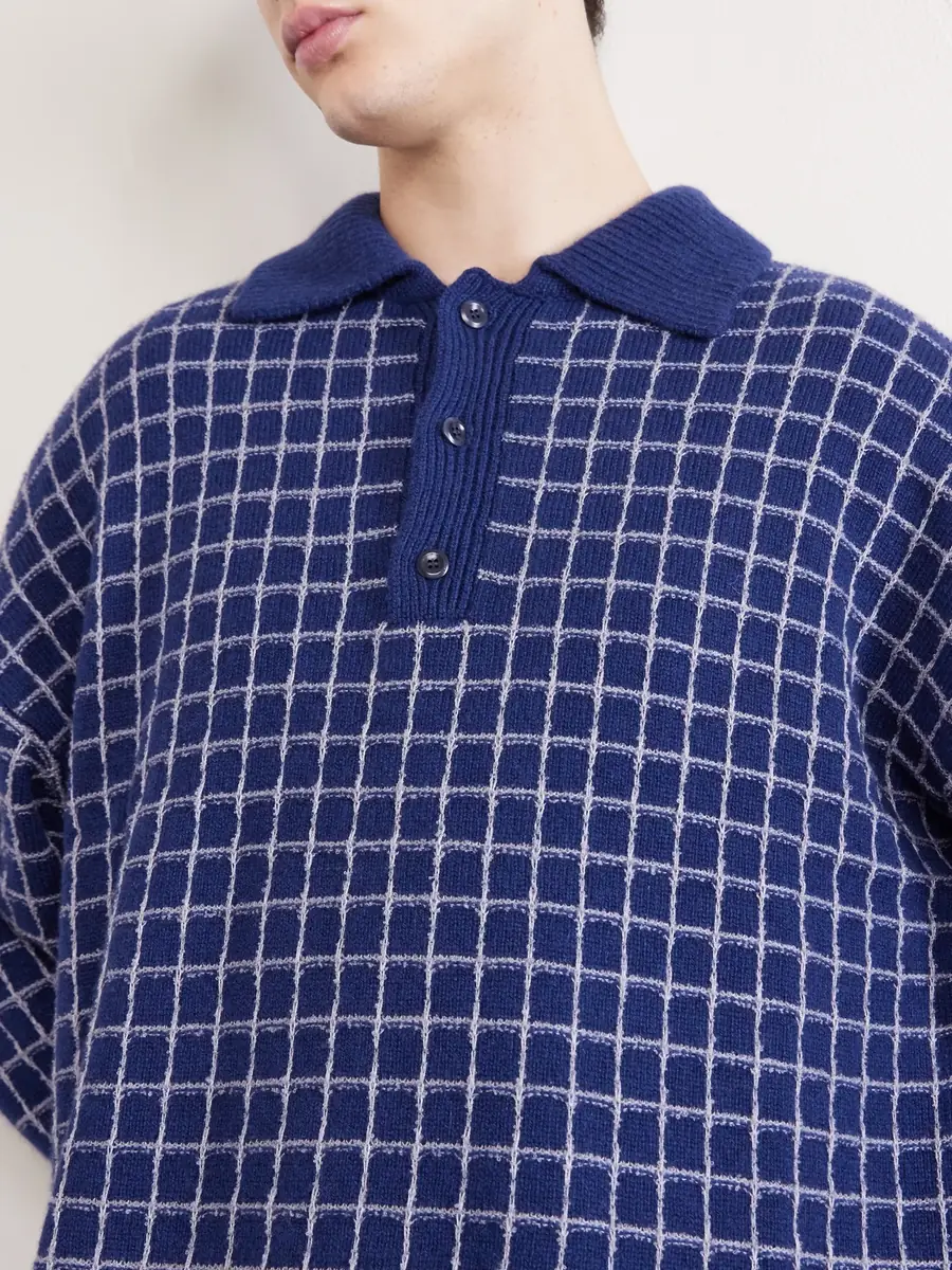 The Elder Statesman Dume Checked Cashmere and Silk-Blend Polo Shirt - Men | Thumbnail 5