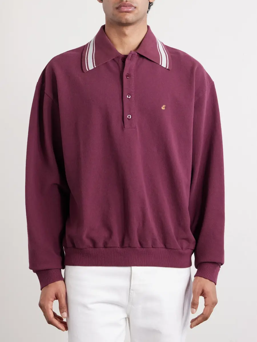 KAPITAL Box Striped Embroidered Cotton-Piqué Polo Shirt - Men | Thumbnail 3 KAPITAL Box Striped Embroidered Cotton-Piqué Polo Shirt - Men | Thumbnail 3