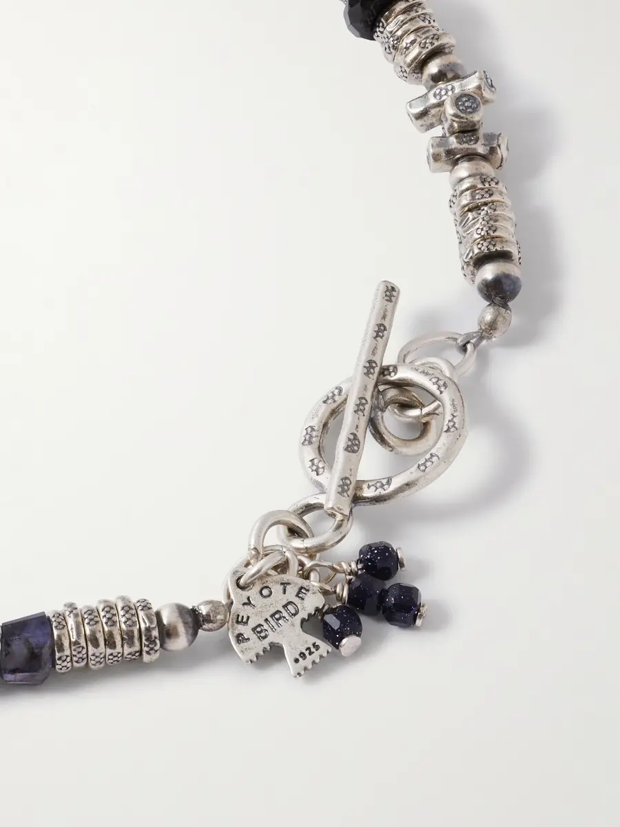 Peyote Bird Cendre Sterling Silver Multi-Stone Beaded Bracelet - Men | Thumbnail 3