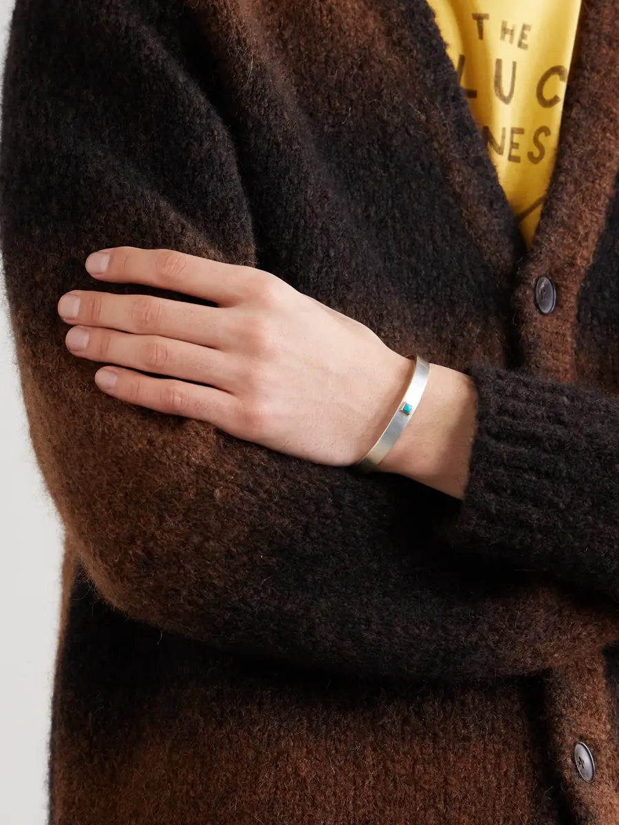 Peyote Bird Azul Sterling Silver, 14-Karat Gold and Turquoise Cuff - Men | Thumbnail 2 Peyote Bird Azul Sterling Silver, 14-Karat Gold and Turquoise Cuff - Men | Thumbnail 2