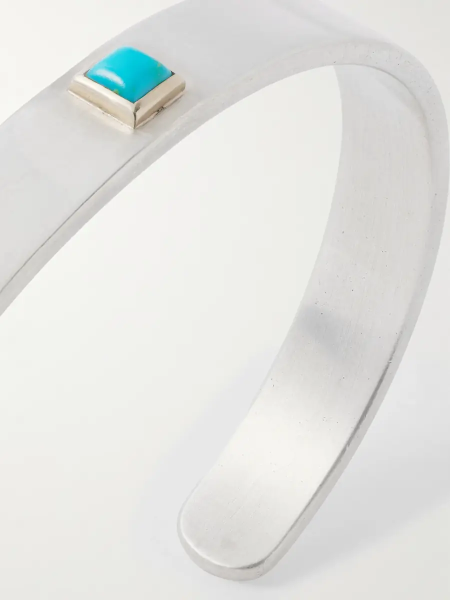 Peyote Bird Azul Sterling Silver, 14-Karat Gold and Turquoise Cuff - Men | Thumbnail 4 Peyote Bird Azul Sterling Silver, 14-Karat Gold and Turquoise Cuff - Men | Thumbnail 4