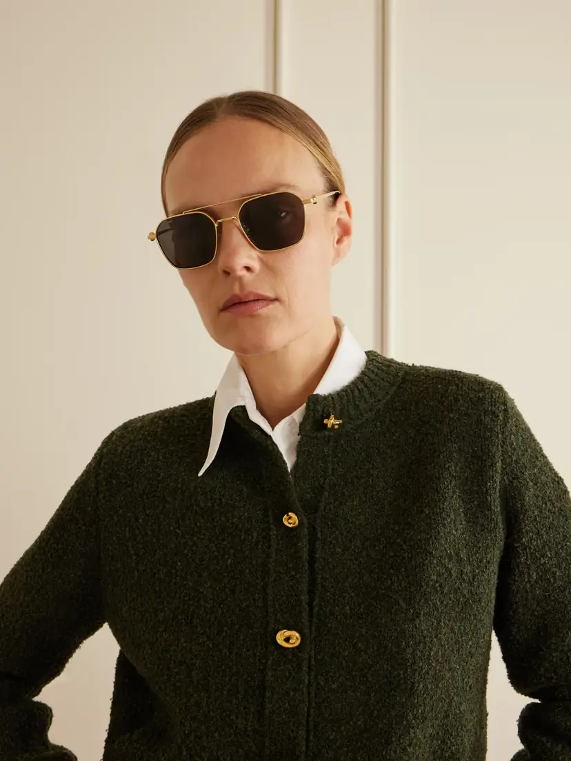 Cartier Eyewear Pasha Gold-tone Aviator-style Sunglasses | Thumbnail 2 Cartier Eyewear Pasha Gold-tone Aviator-style Sunglasses | Thumbnail 2