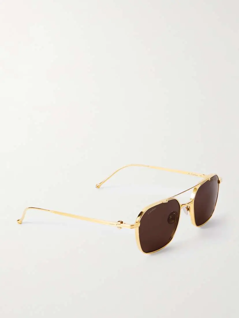 Cartier Eyewear Pasha Gold-tone Aviator-style Sunglasses | Thumbnail 3 Cartier Eyewear Pasha Gold-tone Aviator-style Sunglasses | Thumbnail 3