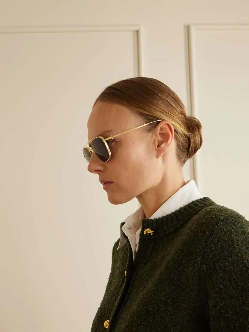 Cartier Eyewear Pasha Gold-tone Aviator-style Sunglasses | Thumbnail 4 Cartier Eyewear Pasha Gold-tone Aviator-style Sunglasses | Thumbnail 4