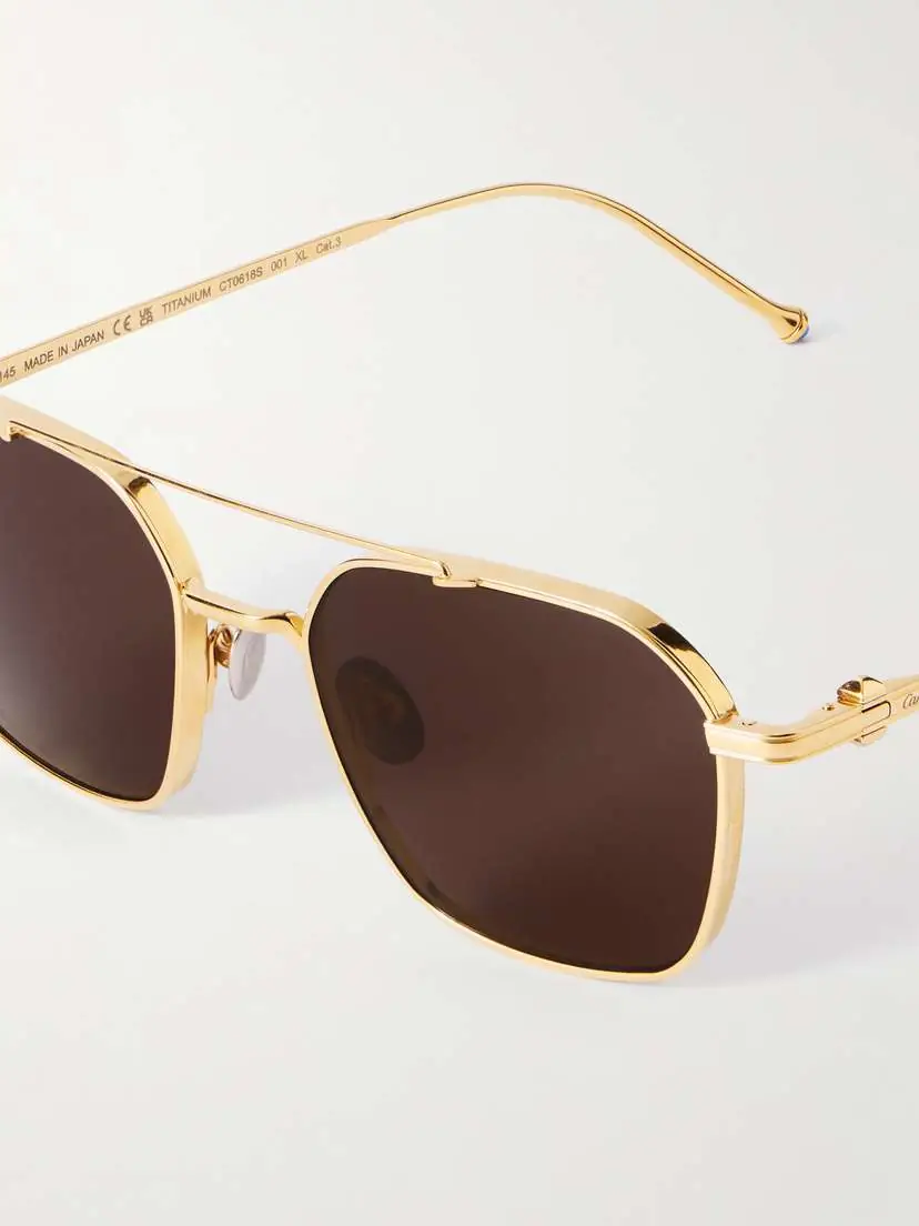 Cartier Eyewear Pasha Gold-tone Aviator-style Sunglasses | Thumbnail 5 Cartier Eyewear Pasha Gold-tone Aviator-style Sunglasses | Thumbnail 5