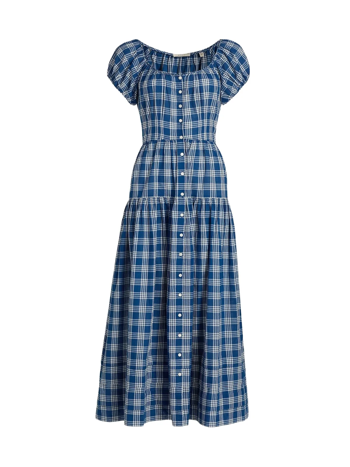 DÔEN Women's Valenne Plaid Button-Front Midi-Dress