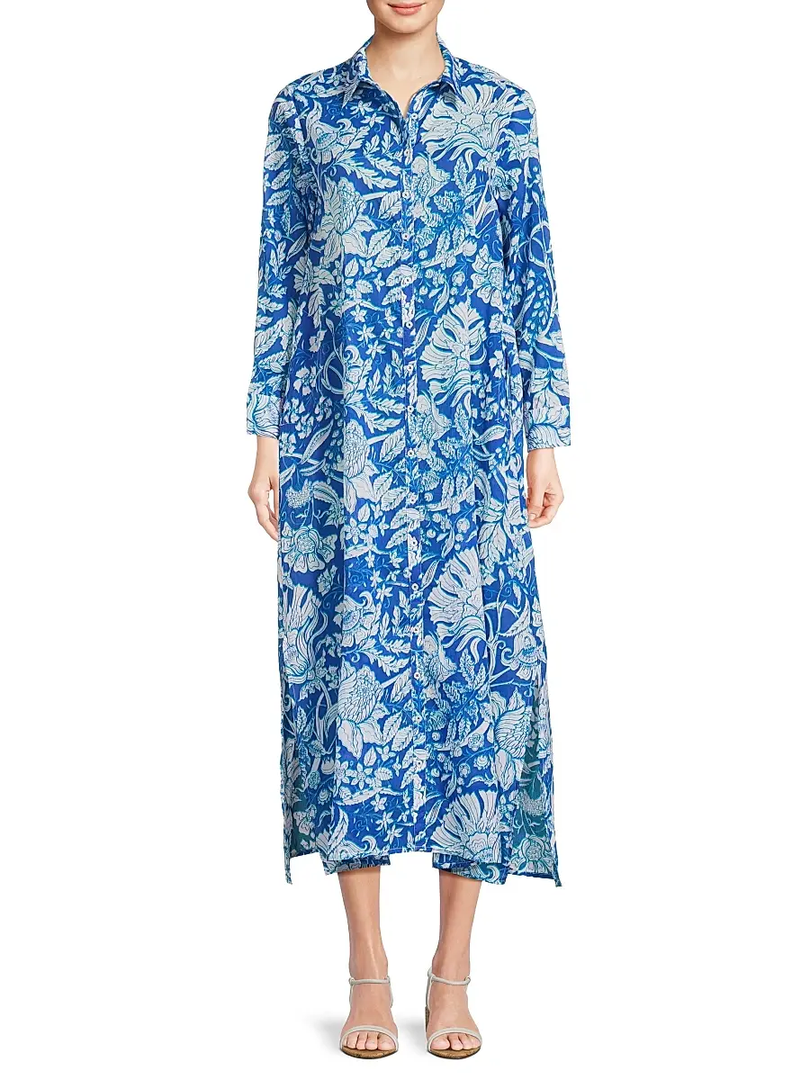 Ro's Garden Women's Farrah Printed Long Tunic-Style Dress | Thumbnail 3 Ro's Garden Women's Farrah Printed Long Tunic-Style Dress | Thumbnail 3